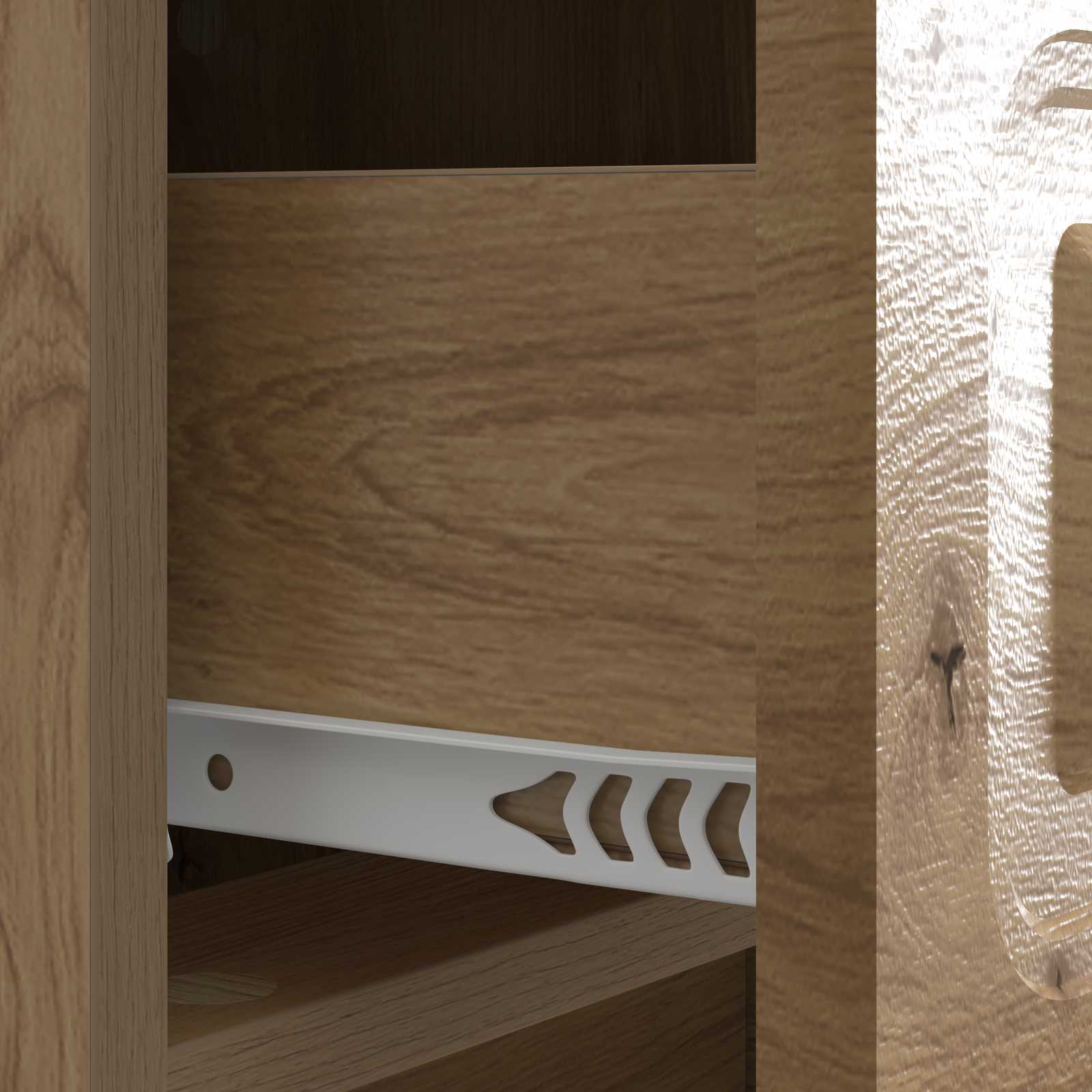 Κομοδίνο Artisan Δρυς 43 x 41 x 63,5 εκ. Επεξεργασμένο Ξύλο - Pakobazaar