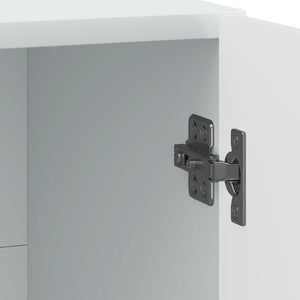 Κομοδίνο 2 pcs Λευκό 43 x 34,5 x 47 εκ. Επεξεργασμένο Ξύλο - Pakobazaar