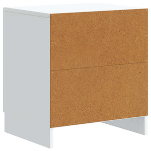 Κομοδίνο 2 pcs Λευκό 43 x 34,5 x 47 εκ. Επεξεργασμένο Ξύλο - Pakobazaar