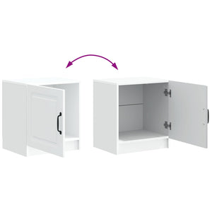 Κομοδίνο 2 pcs Λευκό 43 x 34,5 x 47 εκ. Επεξεργασμένο Ξύλο - Pakobazaar