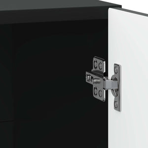 Κομοδίνο 2 pcs Μαύρο 43 x 34,5 x 47 εκ. Επεξεργασμένο Ξύλο - Pakobazaar