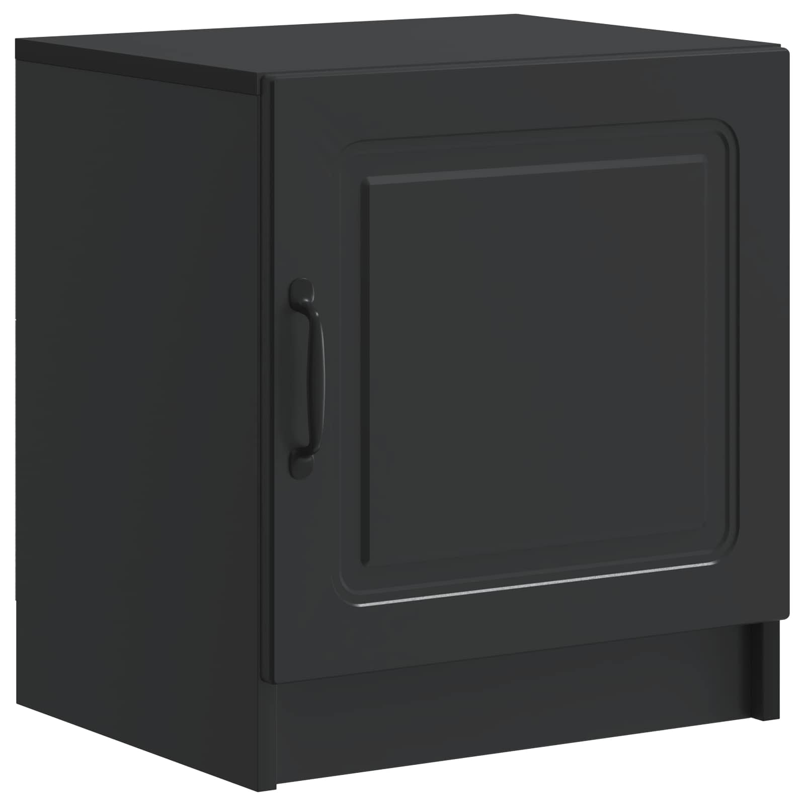 Κομοδίνο 2 pcs Μαύρο 43 x 34,5 x 47 εκ. Επεξεργασμένο Ξύλο - Pakobazaar