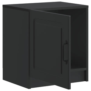 Κομοδίνο 2 pcs Μαύρο 43 x 34,5 x 47 εκ. Επεξεργασμένο Ξύλο - Pakobazaar