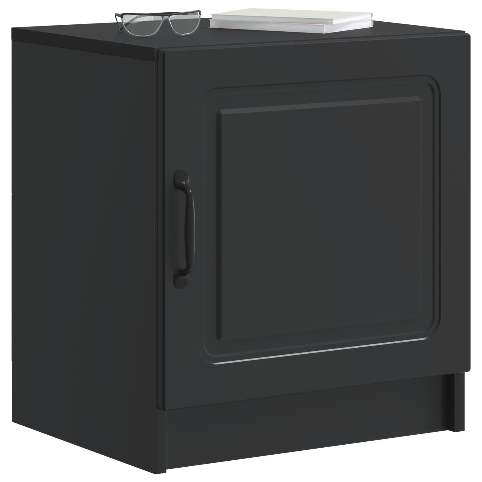 Κομοδίνο 2 pcs Μαύρο 43 x 34,5 x 47 εκ. Επεξεργασμένο Ξύλο - Pakobazaar
