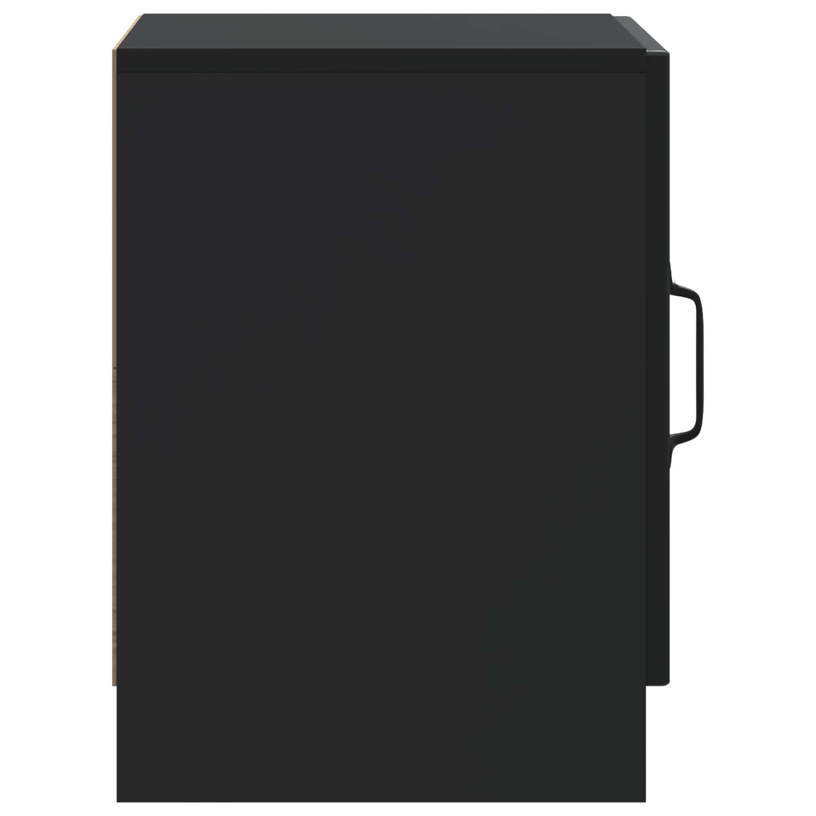 Κομοδίνο 2 pcs Μαύρο 43 x 34,5 x 47 εκ. Επεξεργασμένο Ξύλο - Pakobazaar