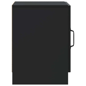 Κομοδίνο 2 pcs Μαύρο 43 x 34,5 x 47 εκ. Επεξεργασμένο Ξύλο - Pakobazaar