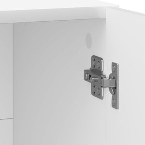 Κομοδίνο 2 pcs Γυαλιστερό Λευκό 43 x 34,5 x 47 εκ. - Pakobazaar