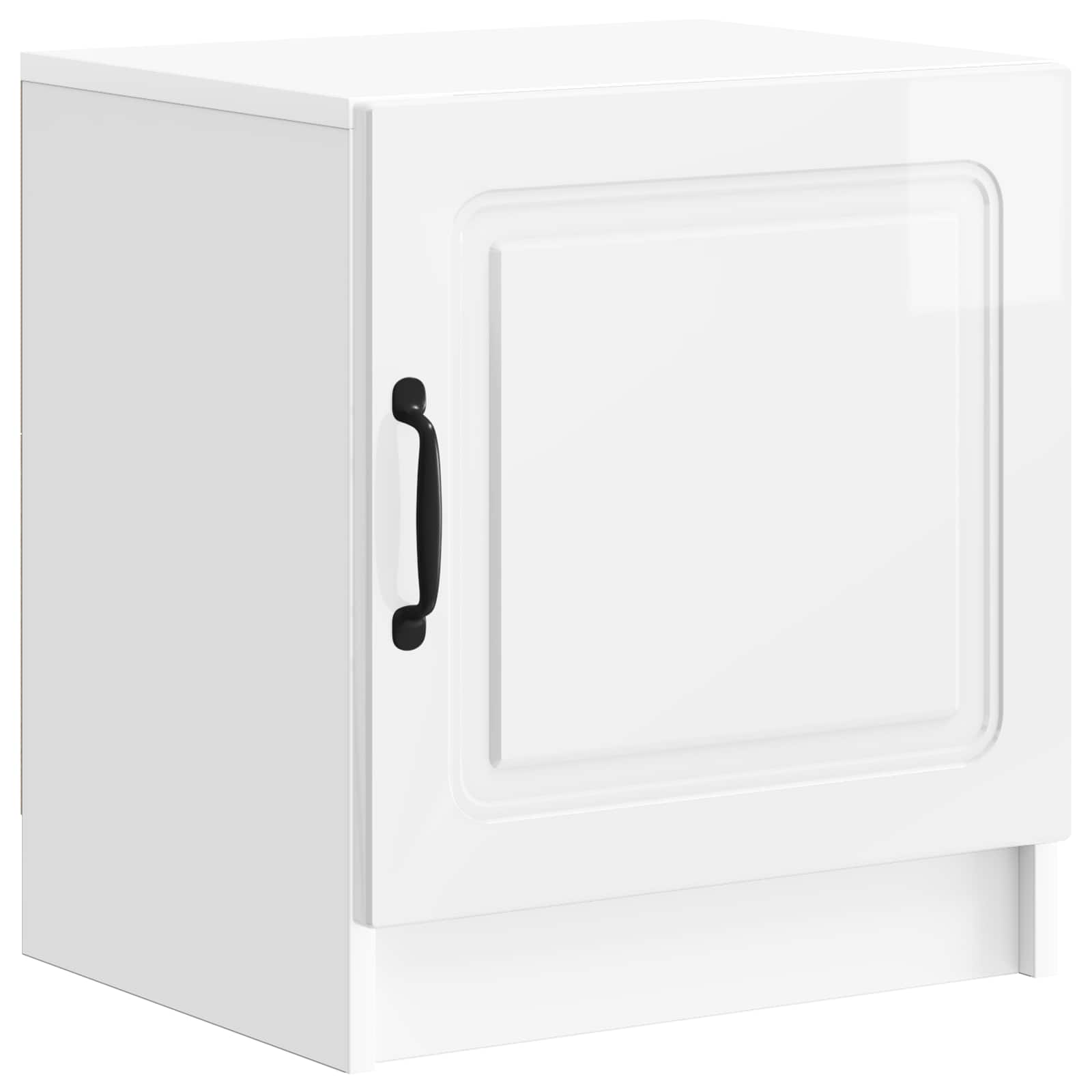 Κομοδίνο 2 pcs Γυαλιστερό Λευκό 43 x 34,5 x 47 εκ. - Pakobazaar