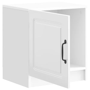 Κομοδίνο 2 pcs Γυαλιστερό Λευκό 43 x 34,5 x 47 εκ. - Pakobazaar