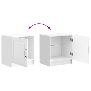 Κομοδίνο 2 pcs Γυαλιστερό Λευκό 43 x 34,5 x 47 εκ. - Pakobazaar