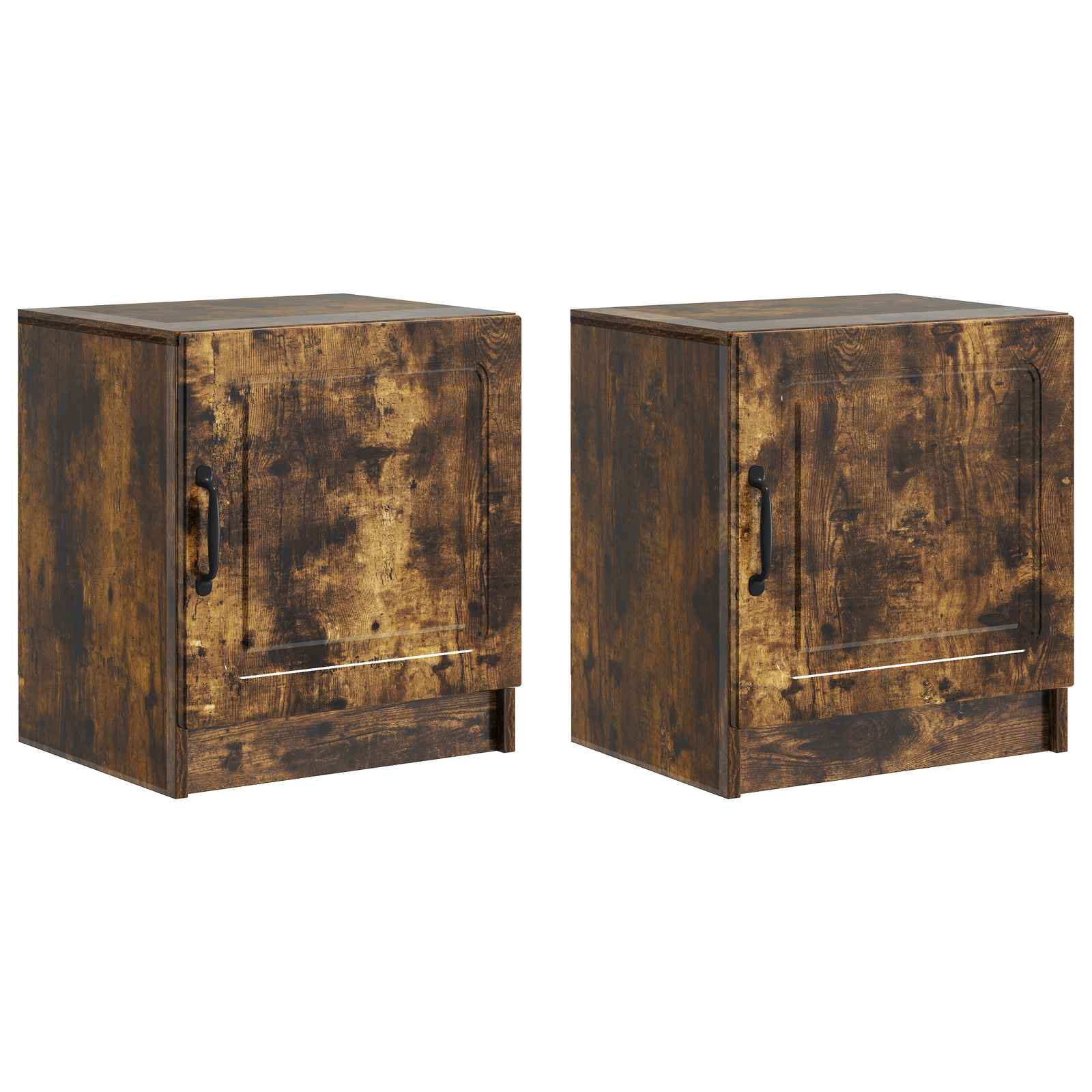 Κομοδίνο 2 pcs Καπνισμένο Ξύλο Δρυός 43 x 34,5 x 47 εκ. - Pakobazaar
