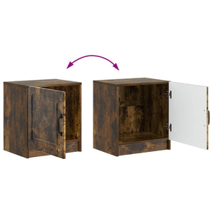 Κομοδίνο 2 pcs Καπνισμένο Ξύλο Δρυός 43 x 34,5 x 47 εκ. - Pakobazaar