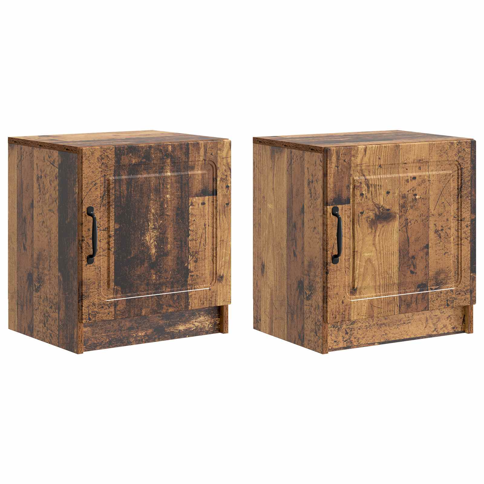 Κομοδίνο 2 pcs Παλαιωμένο ξύλο 43 x 34,5 x 47 εκ. - Pakobazaar