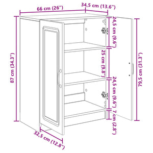 Πλαϊνό γραφείο Γκρι Σκυροδέματος 66 x 34,5 x 87 εκ. - Pakobazaar