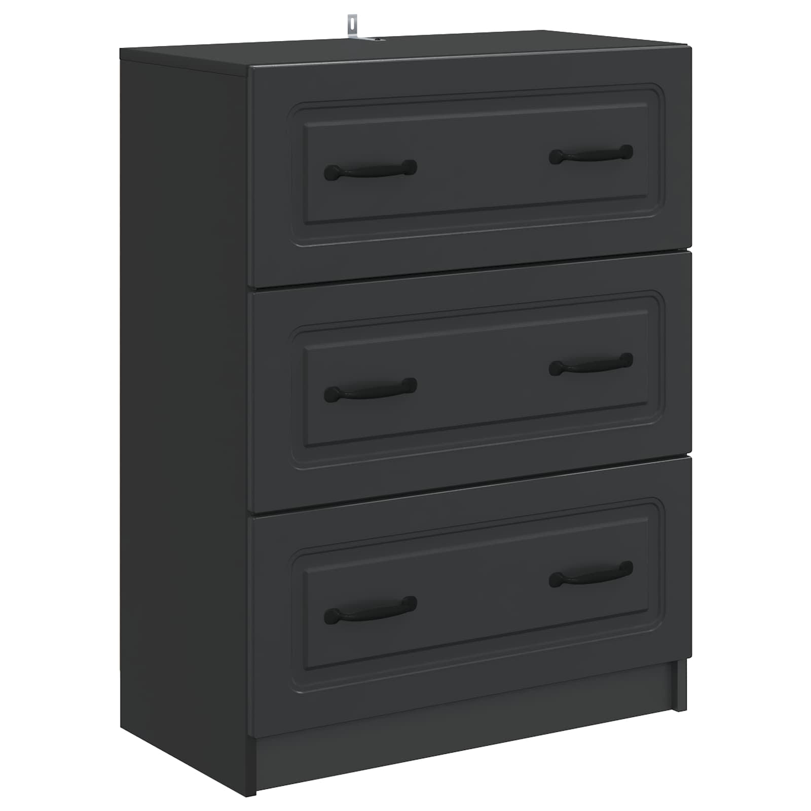 Ντουλάπι με Συρτάρια Μαύρο 66 x 34,5 x 87 εκ. - Pakobazaar