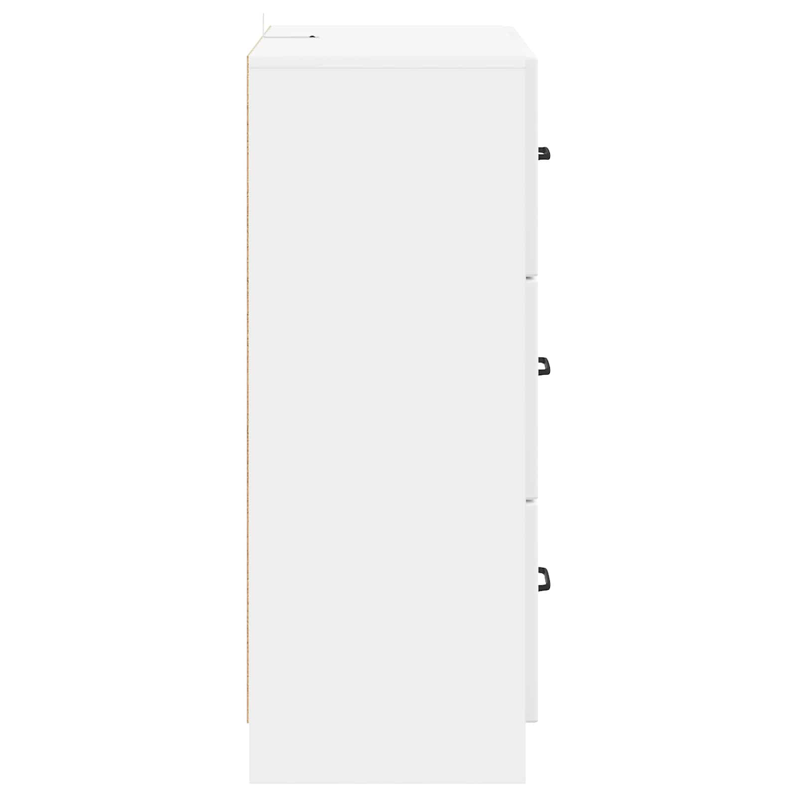 Ντουλάπι με Συρτάρια Γυαλιστερό Λευκό 66 x 34,5 x 87 εκ. - Pakobazaar