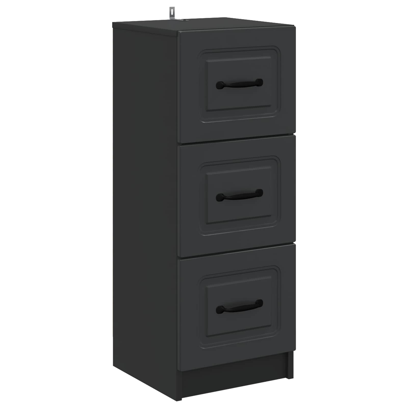 Ντουλάπι με Συρτάρια Μαύρο 33 x 34,5 x 87 εκ. - Pakobazaar