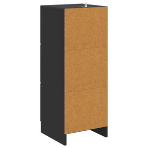 Ντουλάπι με Συρτάρια Μαύρο 33 x 34,5 x 87 εκ. - Pakobazaar