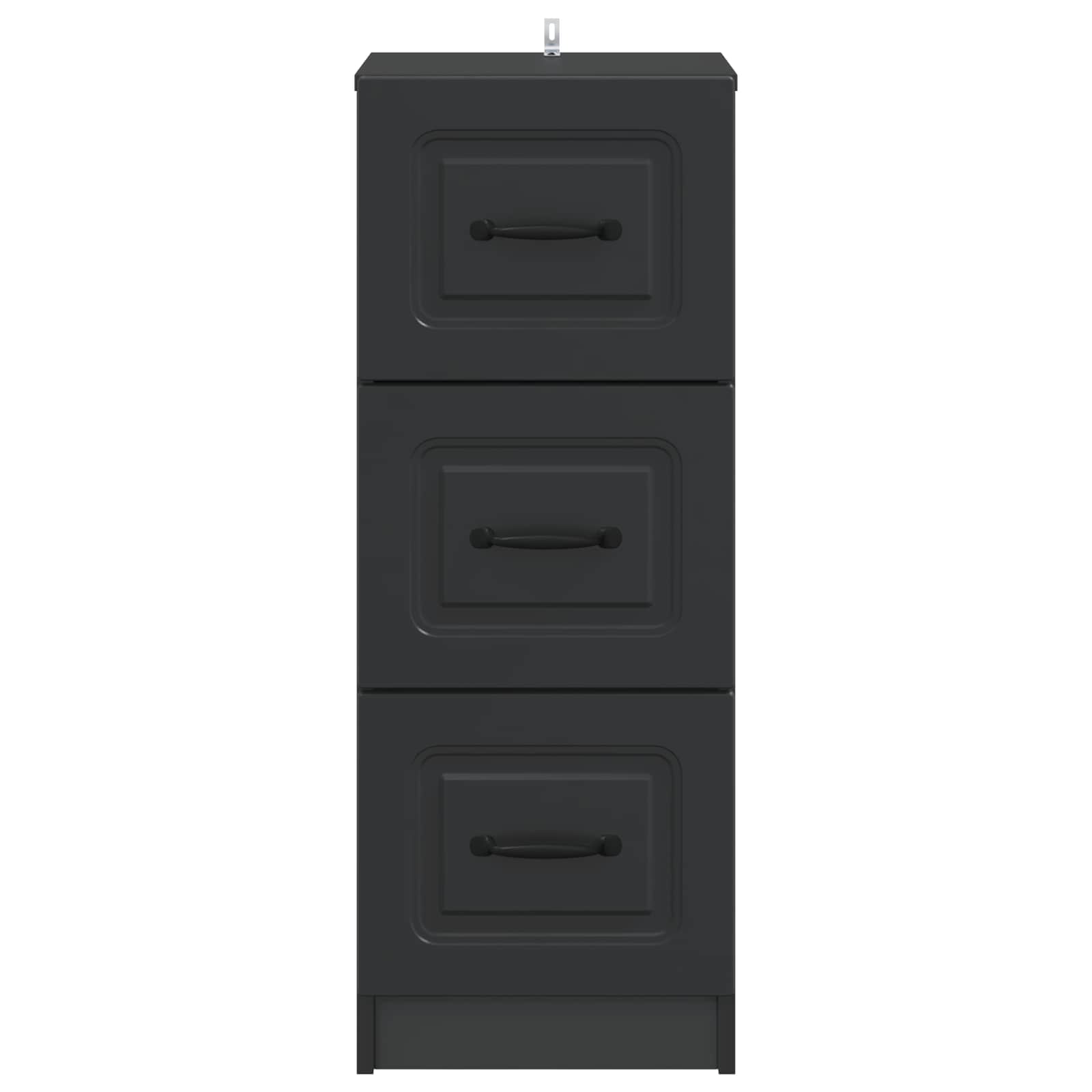 Ντουλάπι με Συρτάρια Μαύρο 33 x 34,5 x 87 εκ. - Pakobazaar