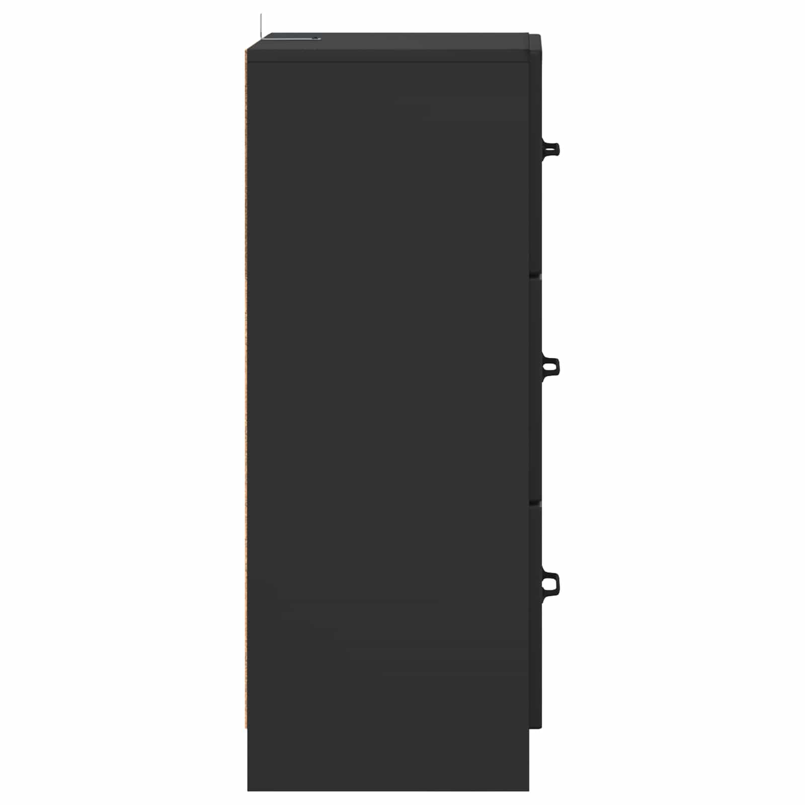 Ντουλάπι με Συρτάρια Μαύρο 33 x 34,5 x 87 εκ. - Pakobazaar