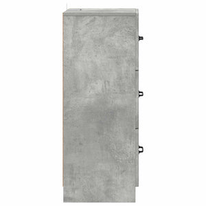 Ντουλάπι με Συρτάρια Γκρι Σκυροδέματος 33 x 34,5 x 87 εκ. - Pakobazaar