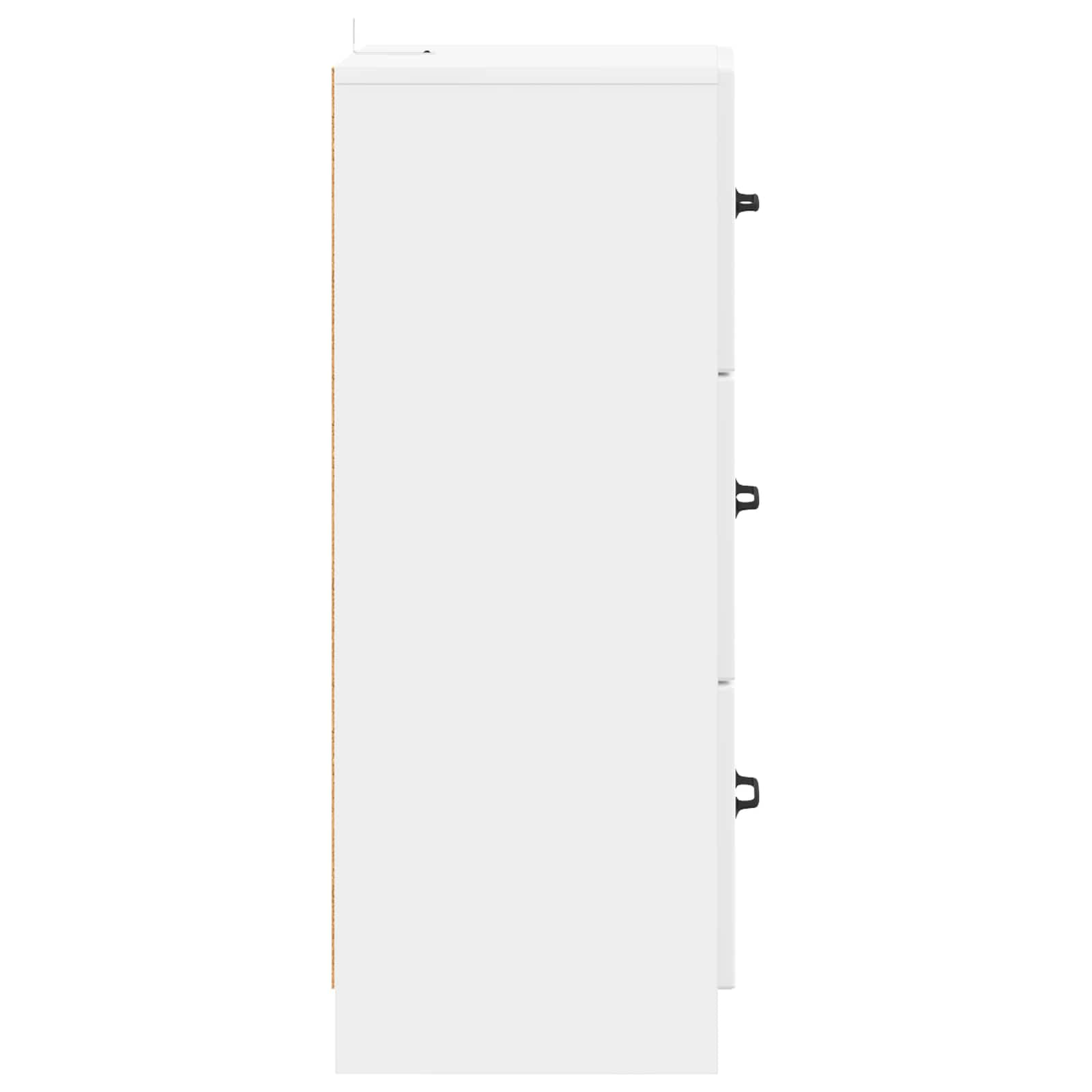 Ντουλάπι με Συρτάρια Γυαλιστερό Λευκό 33 x 34,5 x 87 εκ. - Pakobazaar