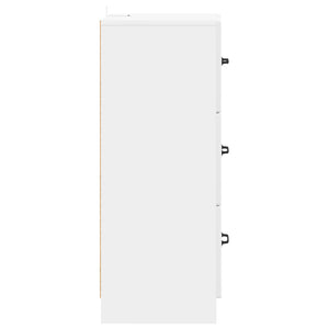 Ντουλάπι με Συρτάρια Γυαλιστερό Λευκό 33 x 34,5 x 87 εκ. - Pakobazaar