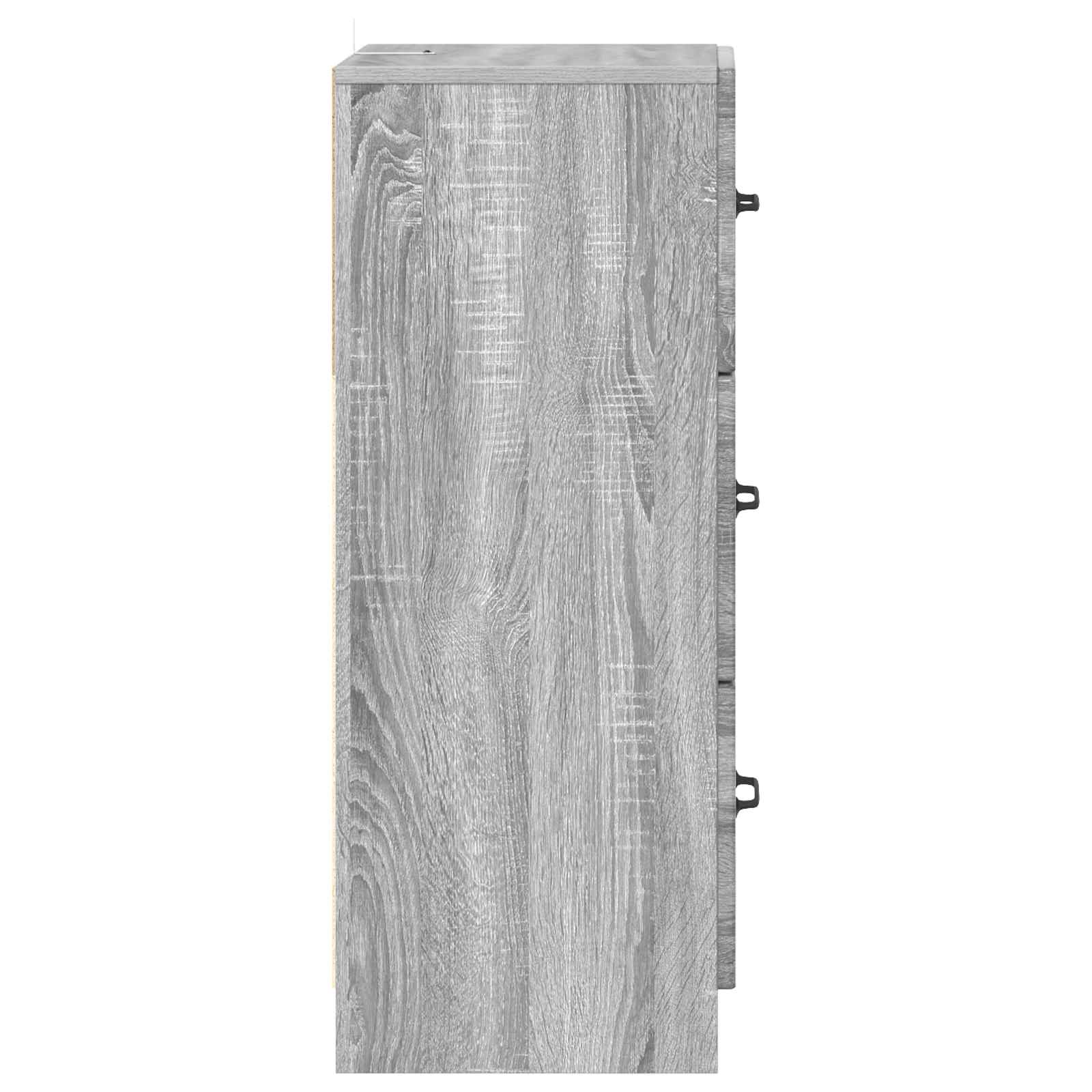 Ντουλάπι με Συρτάρια Γκρι Sonoma 33 x 34,5 x 87 εκ. - Pakobazaar