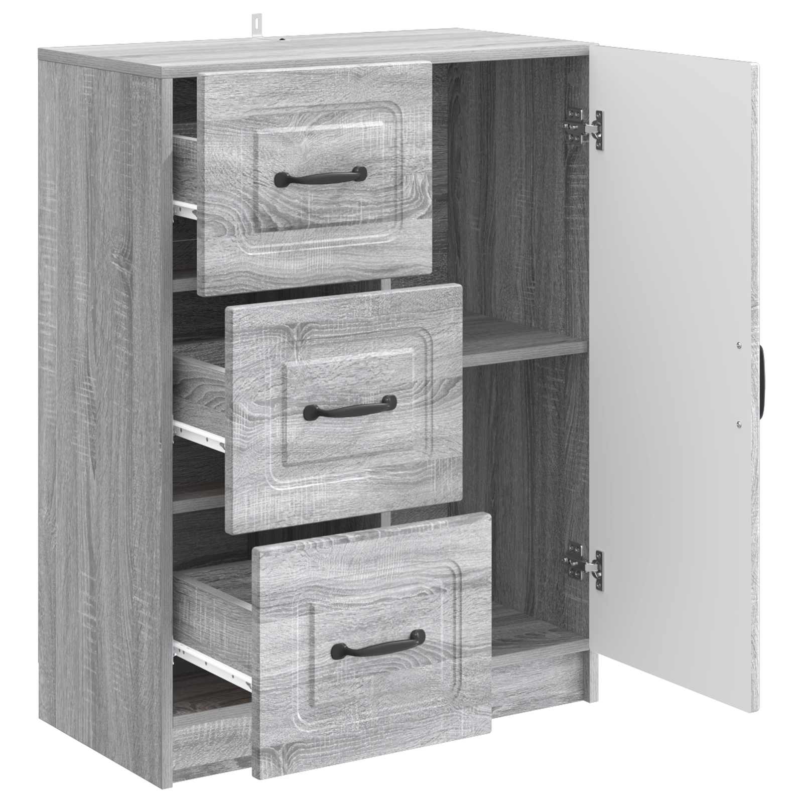 Πλαϊνό γραφείο με συρτάρι Γκρι Sonoma 66 x 34,5 x 87 εκ. - Pakobazaar