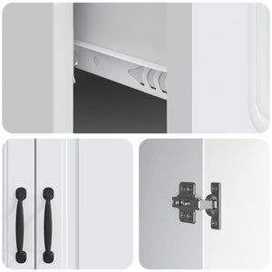 Πλαϊνό γραφείο Λευκό 66 x 34,5 x 87 εκ. Επεξεργασμένο Ξύλο - Pakobazaar