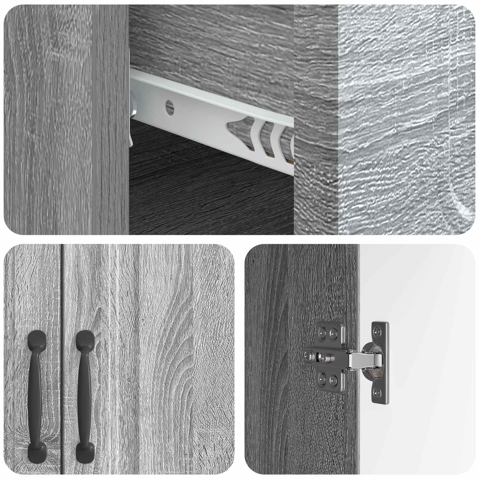 Πλαϊνό γραφείο με συρτάρι Γκρι Sonoma 66 x 34,5 x 87 εκ. - Pakobazaar