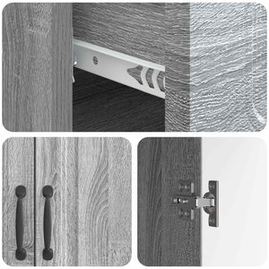 Πλαϊνό γραφείο με συρτάρι Γκρι Sonoma 66 x 34,5 x 87 εκ. - Pakobazaar