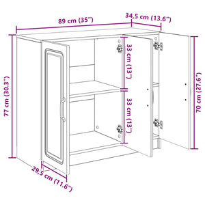 Πλαϊνό γραφείο Μαύρο 89 x 34,5 x 77 εκ. Επεξεργασμένο Ξύλο - Pakobazaar