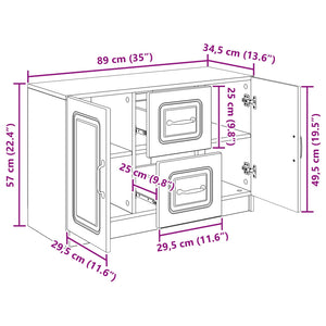 Πλαϊνό γραφείο με συρτάρι Sonoma Δρυς 89 x 34,5 x 57 εκ. - Pakobazaar