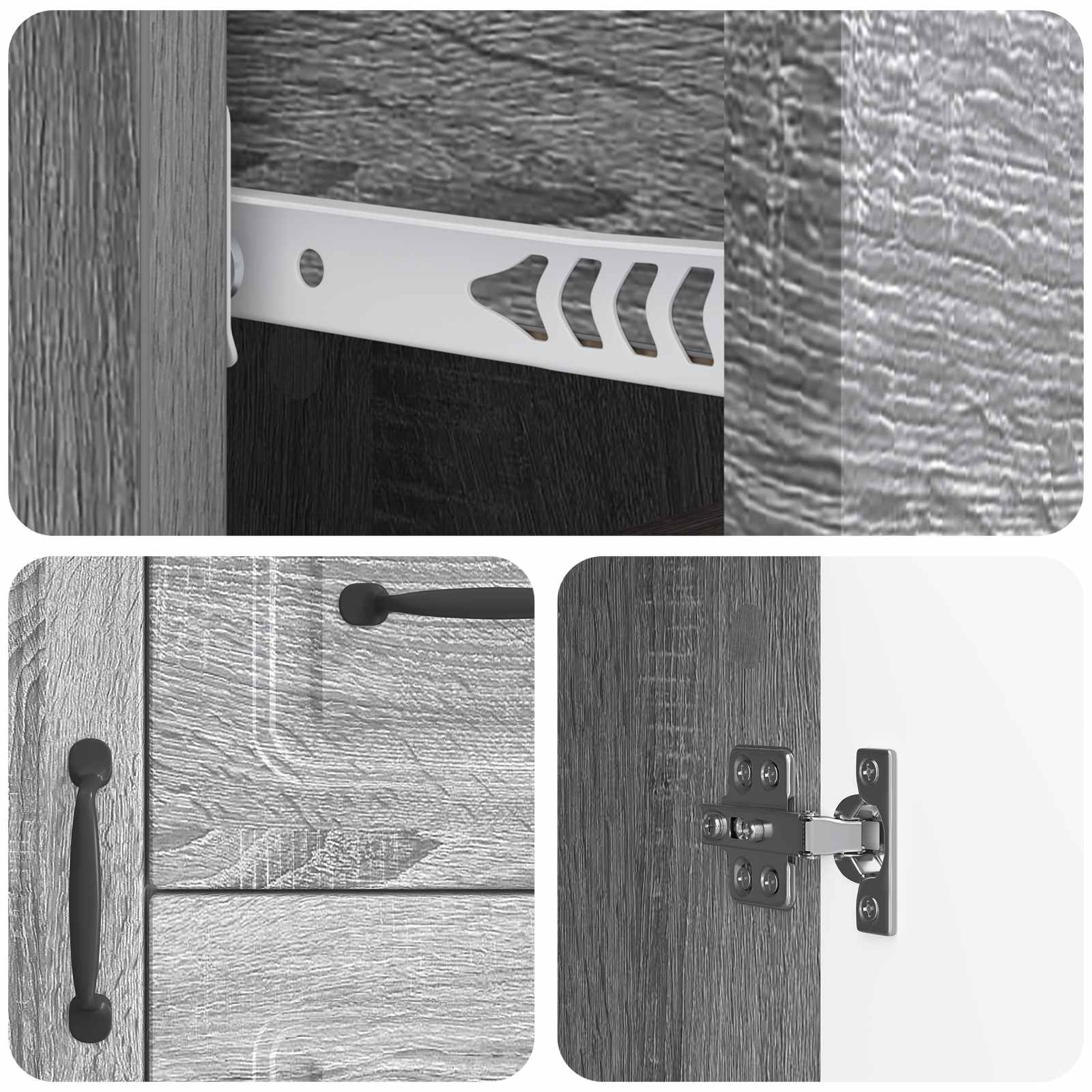 Πλαϊνό γραφείο με συρτάρι Γκρι Sonoma 89 x 34,5 x 57 εκ. - Pakobazaar