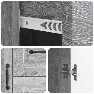 Πλαϊνό γραφείο με συρτάρι Γκρι Sonoma 89 x 34,5 x 57 εκ. - Pakobazaar