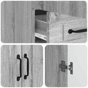 Πλαϊνό γραφείο με συρτάρι Γκρι Sonoma 66 x 34,5 x 92 εκ. - Pakobazaar