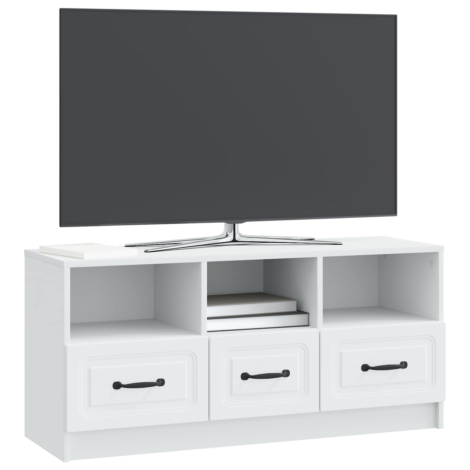 Ντουλάπι TV Λευκό 102 x 34,5 x 47 εκ Επεξεργασμένο Ξύλο - Pakobazaar