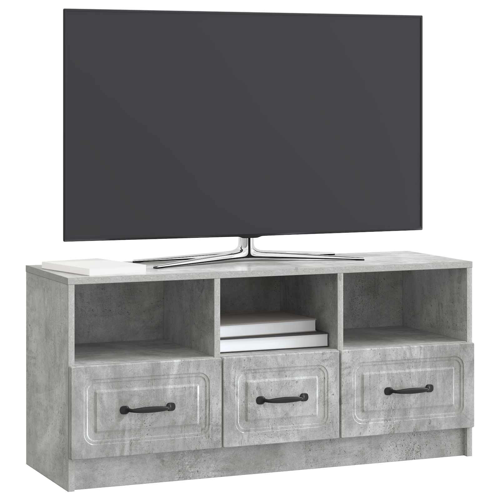 Ντουλάπι TV με συρτάρι Γκρι Σκυροδέματος 102 x 34,5 x 47 εκ - Pakobazaar