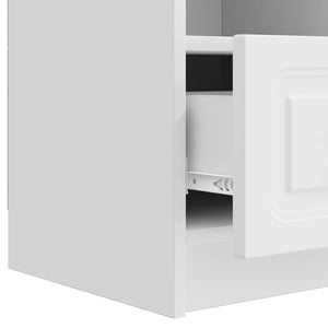 Ντουλάπι TV με συρτάρι Γυαλιστερό Λευκό 102 x 34,5 x 47 εκ - Pakobazaar