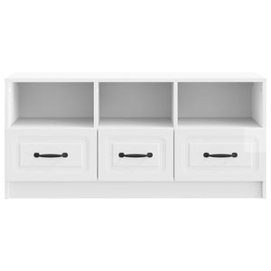 Ντουλάπι TV με συρτάρι Γυαλιστερό Λευκό 102 x 34,5 x 47 εκ - Pakobazaar