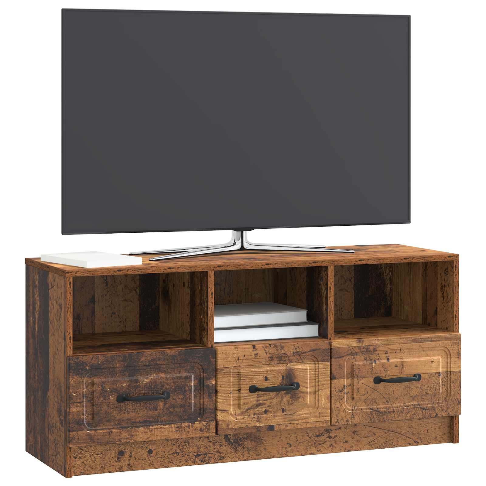 Ντουλάπι TV με συρτάρι Παλαιωμένο ξύλο 102 x 34,5 x 47 εκ - Pakobazaar