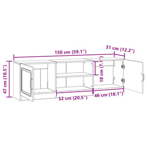 Ντουλάπι TV Γκρι Σκυροδέματος 150 x 31 x 47 εκ - Pakobazaar