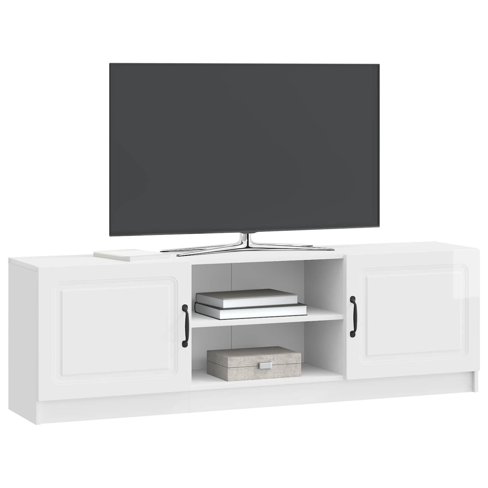 Ντουλάπι TV Γυαλιστερό Λευκό 150 x 31 x 47 εκ - Pakobazaar