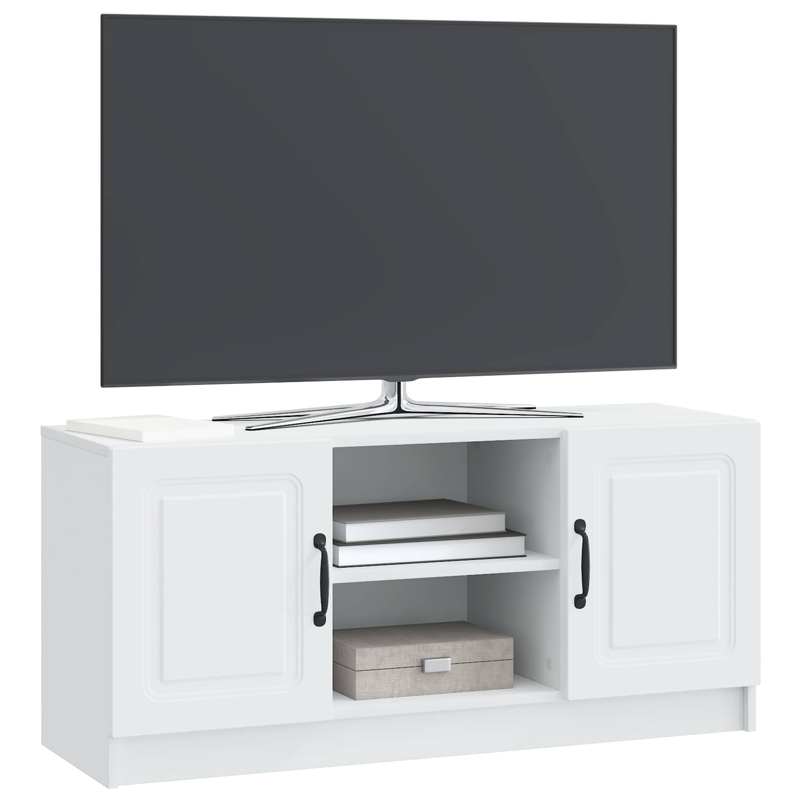 Ντουλάπι TV Λευκό 102 x 34,5 x 47 εκ Επεξεργασμένο Ξύλο - Pakobazaar