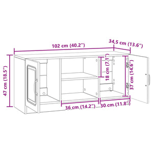 Ντουλάπι TV Sonoma Δρυς 102 x 34,5 x 47 εκ Επεξεργασμένο Ξύλο - Pakobazaar