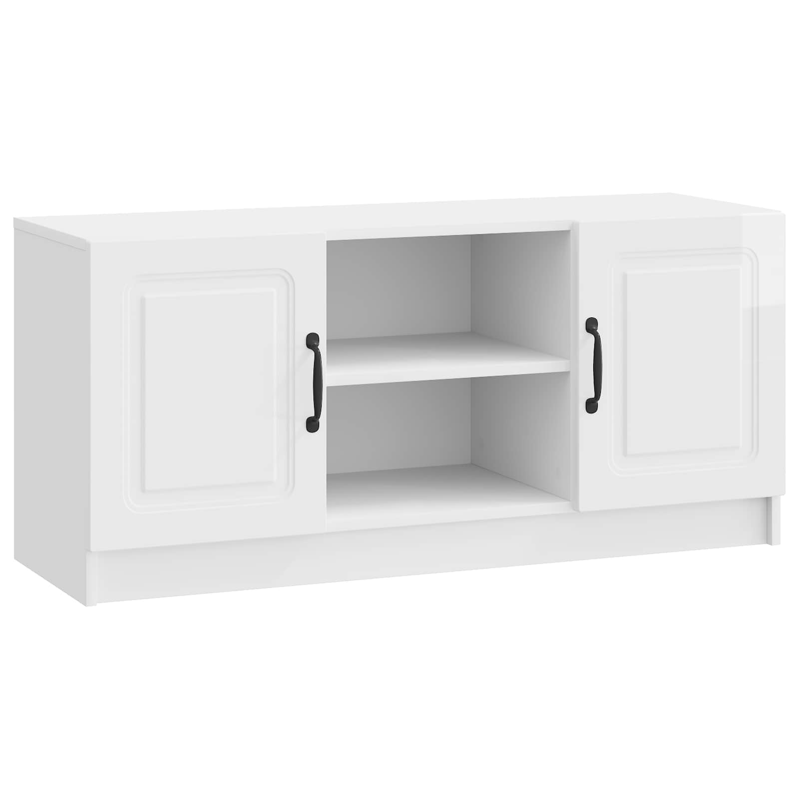 Ντουλάπι TV Γυαλιστερό Λευκό 102 x 34,5 x 47 εκ - Pakobazaar