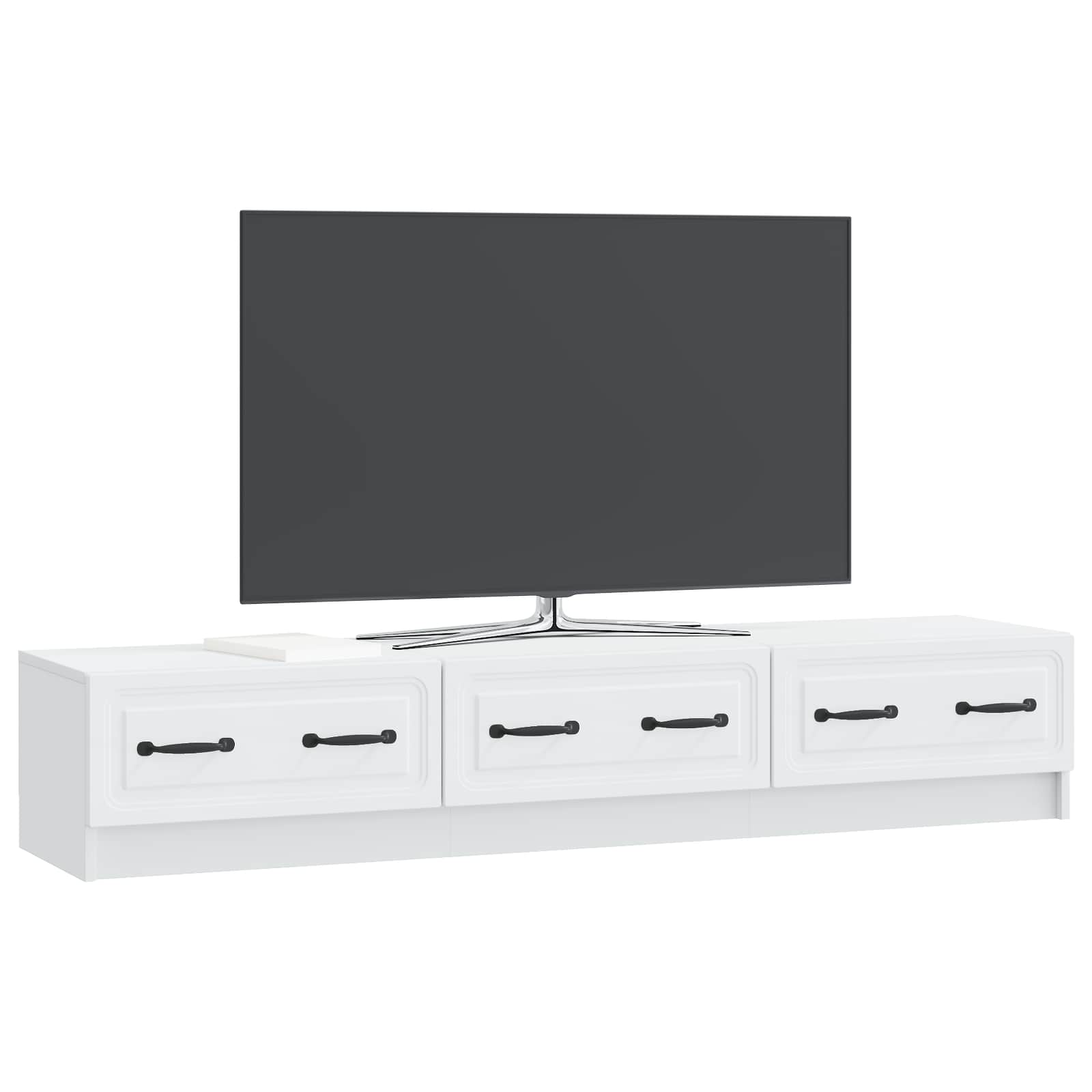 Ντουλάπι TV Λευκό 147 x 34,5 x 27 εκ Επεξεργασμένο Ξύλο - Pakobazaar