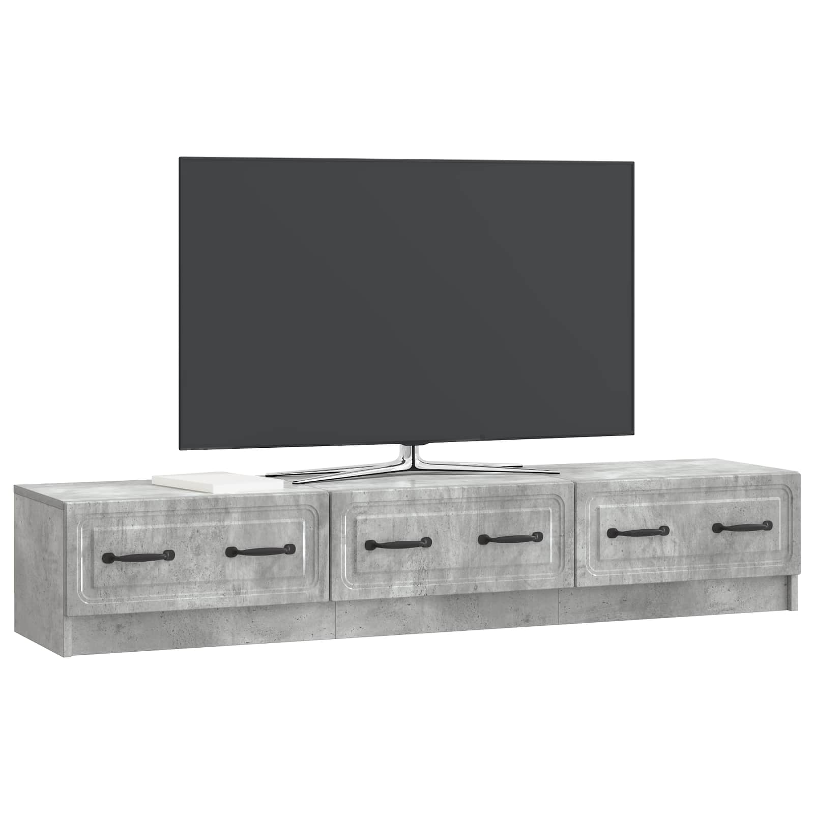 Ντουλάπι TV με συρτάρι Γκρι Σκυροδέματος 147 x 34,5 x 27 εκ - Pakobazaar