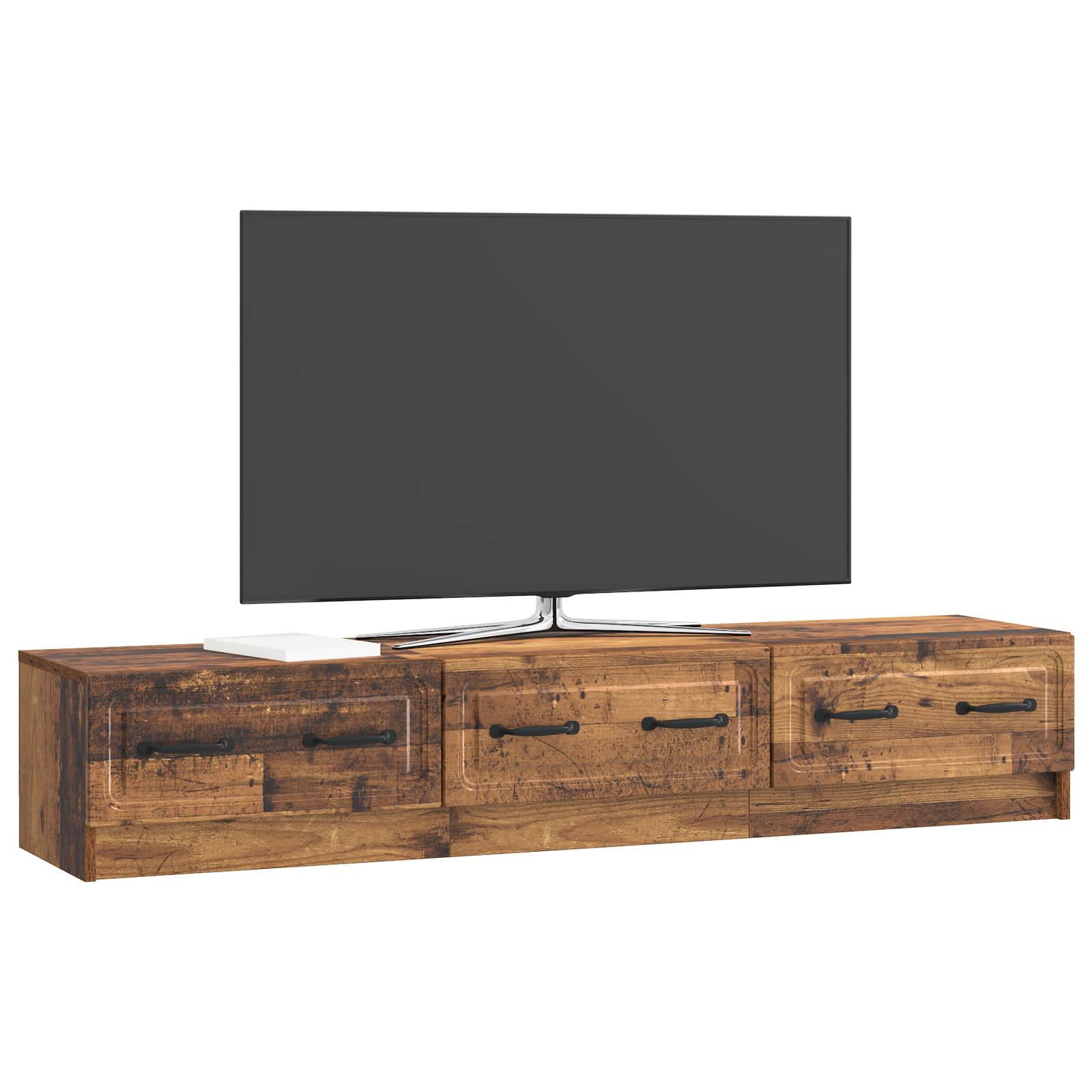Ντουλάπι TV με συρτάρι Παλαιωμένο ξύλο 147 x 34,5 x 27 εκ - Pakobazaar